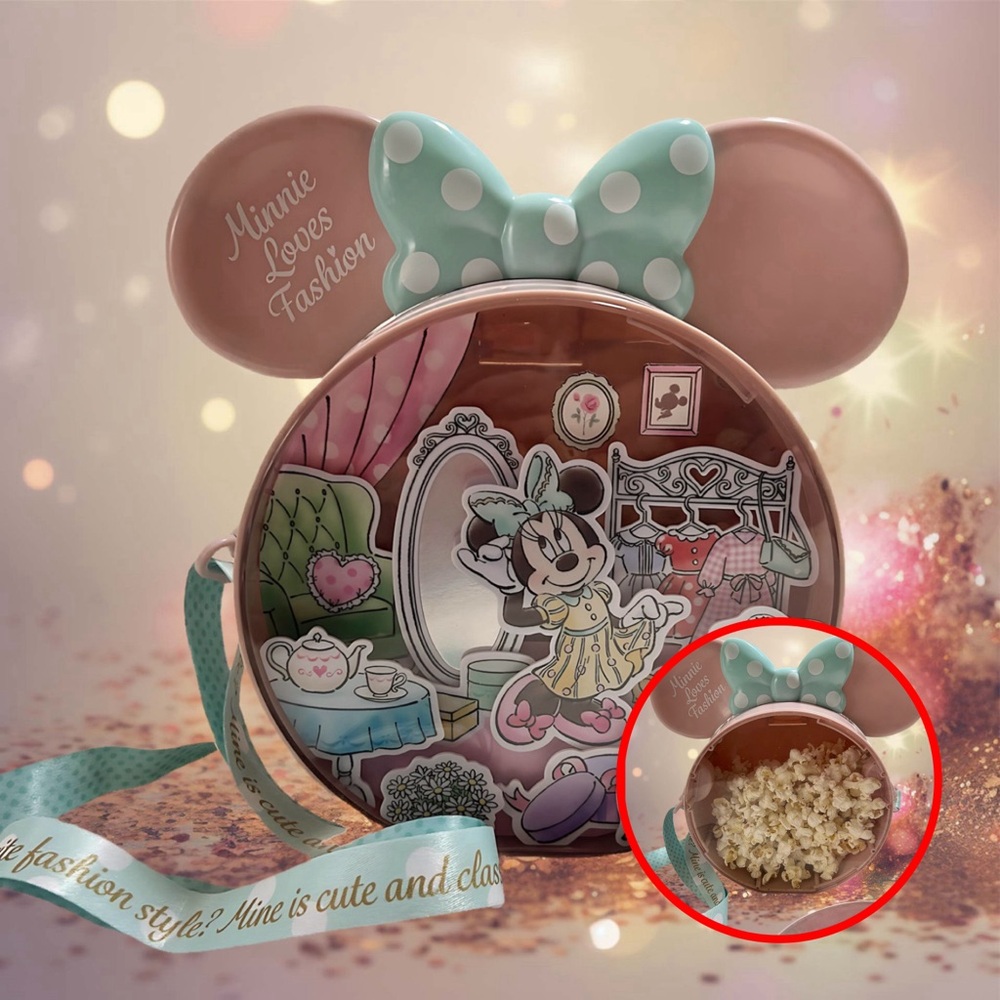 TDR ➡️ Popcorn Bucket! 🩵 Minnie Mouse Loves Fashion Limited Japan Exclusive